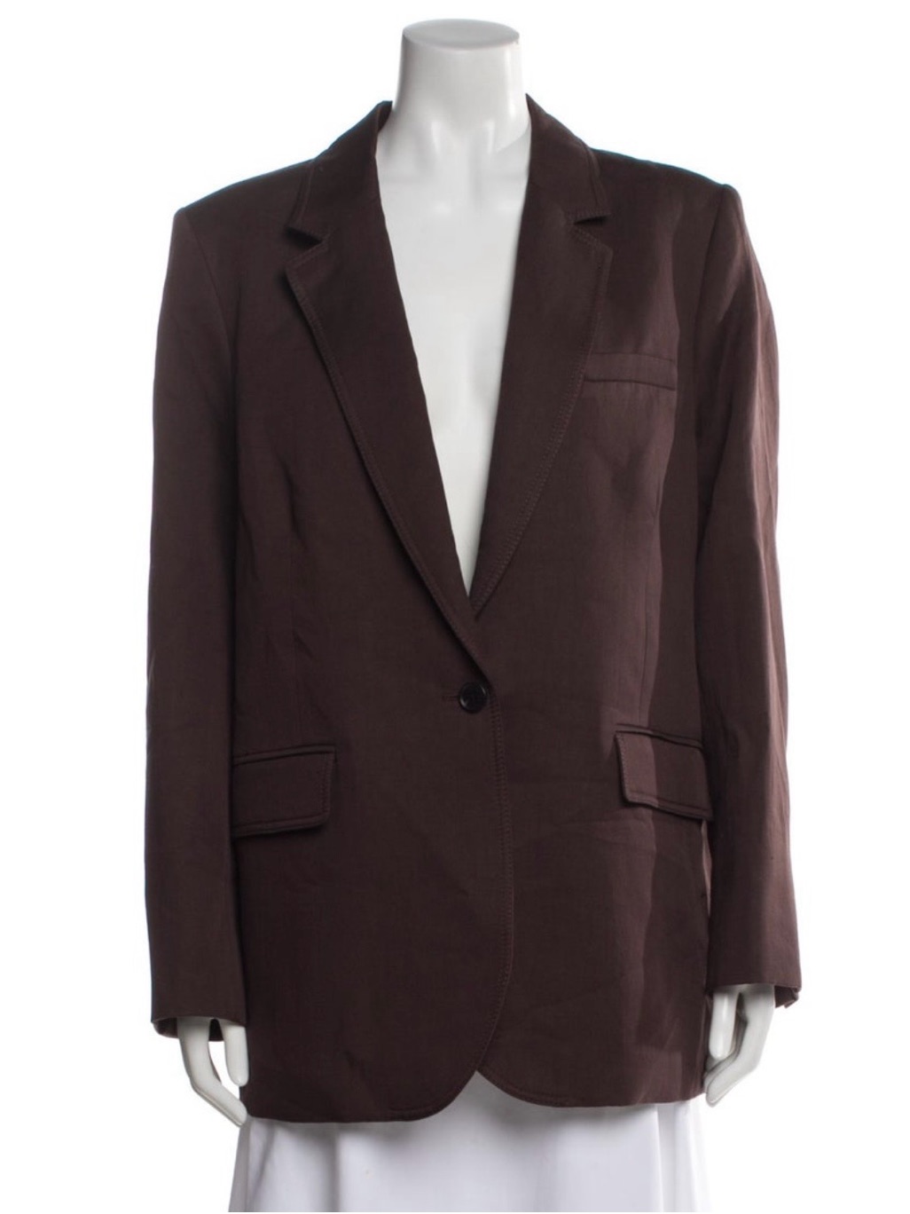 Me & Em Chocolate Brown Single-Button Tailored Blazer Xl New With Tags